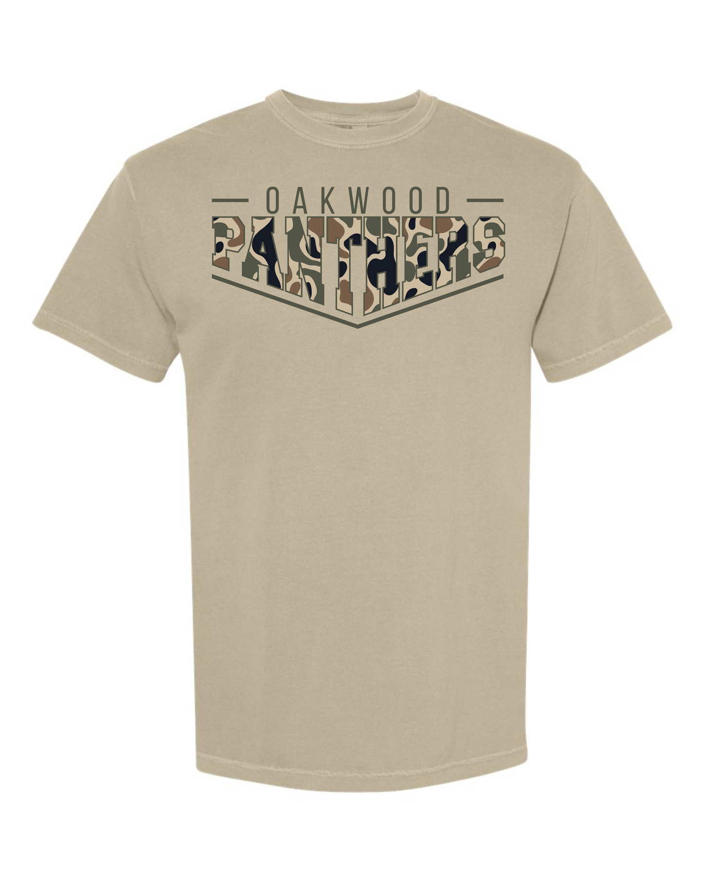 Pointed Camo Spirt Graphic Tee - Oakwood