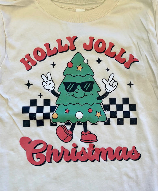 Holly Jolly Christmas Tree - Youth Graphic Tee