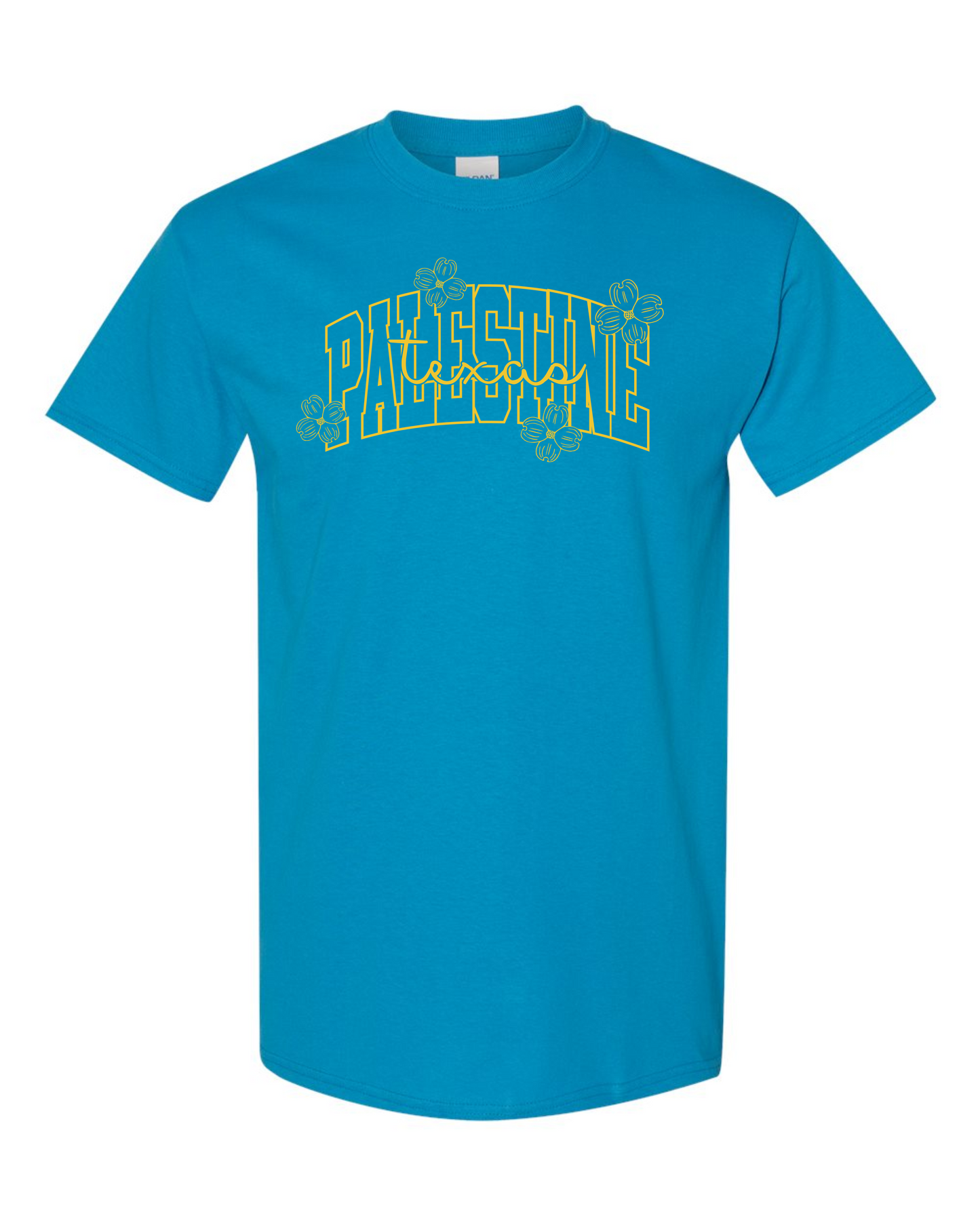 Palestine Texas w/Dogwoods Graphic Tee - Multicolors