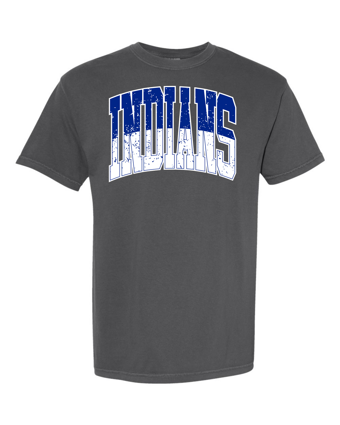 Two Tone Curved Indians Graphic Tee