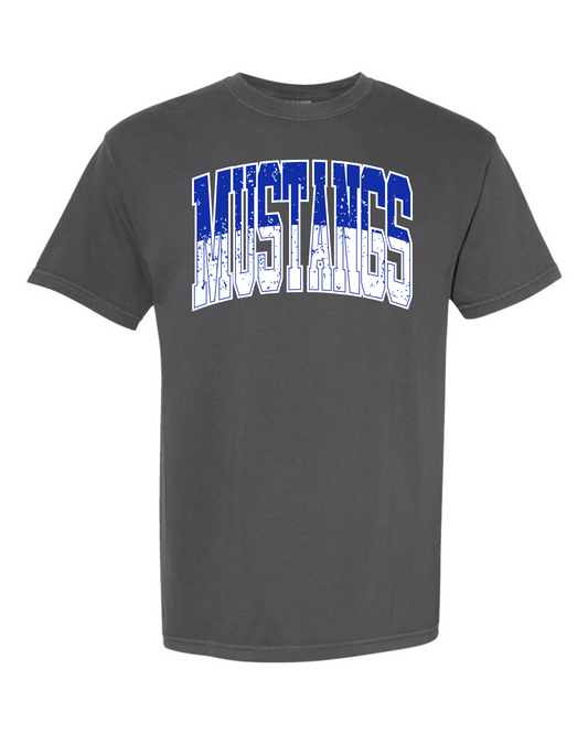 Two Tone Curved Mustangs Graphic Tee