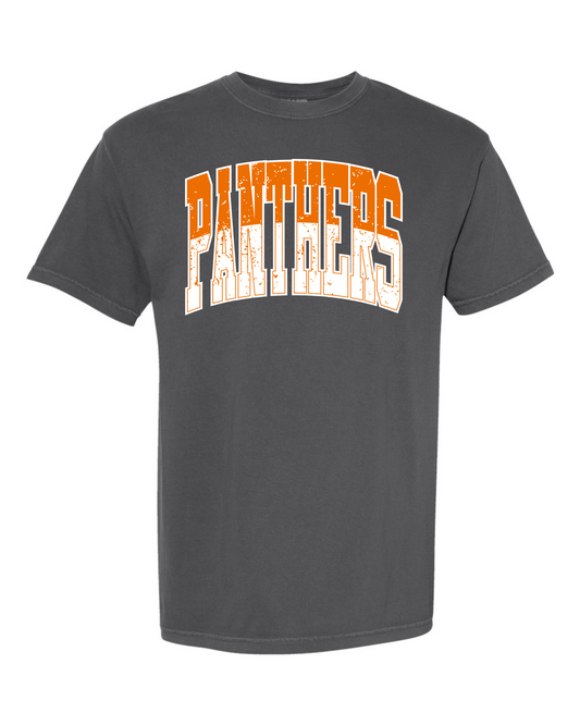 Two Tone Curved Panthers Graphic Tee