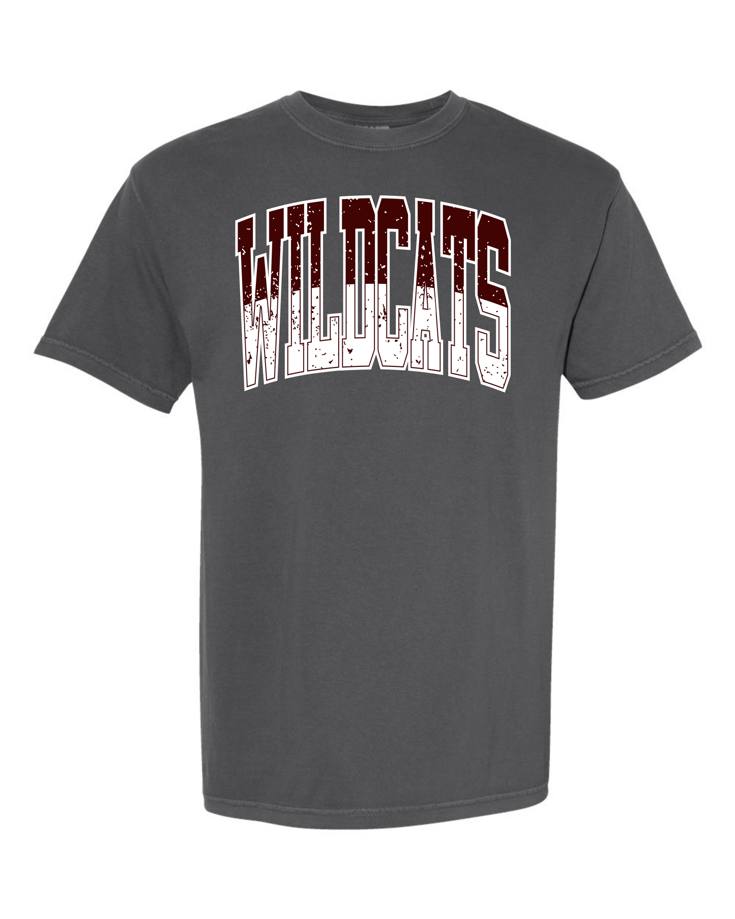 Two Tone Curved Wildcats Graphic Tee