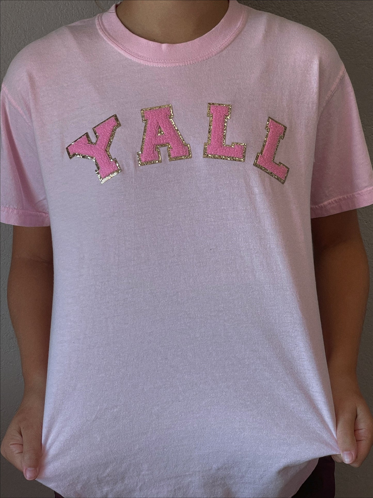 Y'all Glitter Patch Graphic Tee