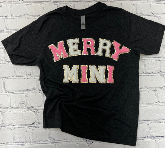 Merry Mini Letter Patch Graphic Tee
