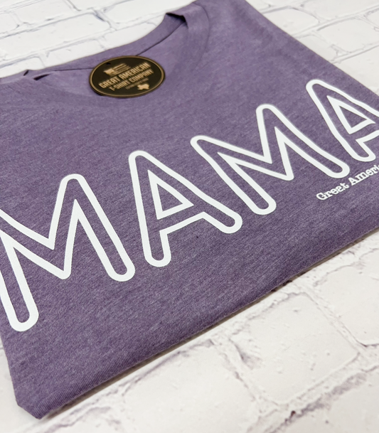 Heather Purple Mama Graphic Tee