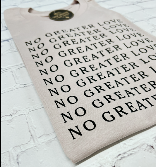 Heathered Pink No Greater Love Graphic Tee