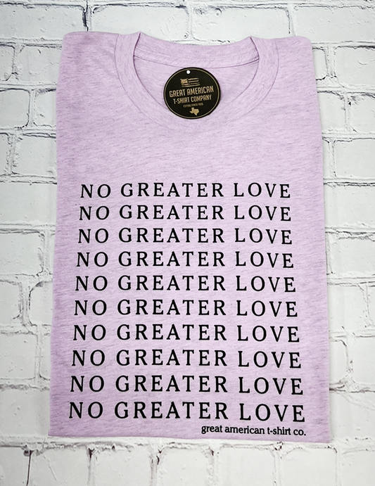 Lilac No Greater Love Graphic Tee