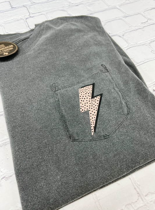 Pocket Lightning Bolt Graphic Tee