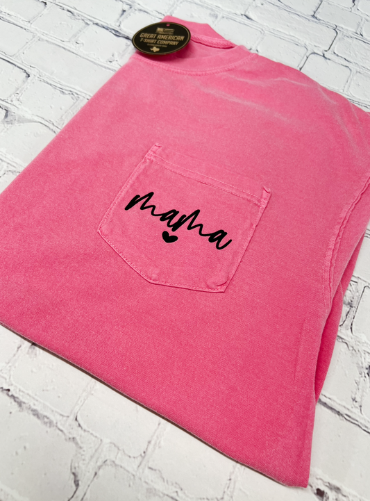 Hot Pink Pocket Mama Graphic Tee