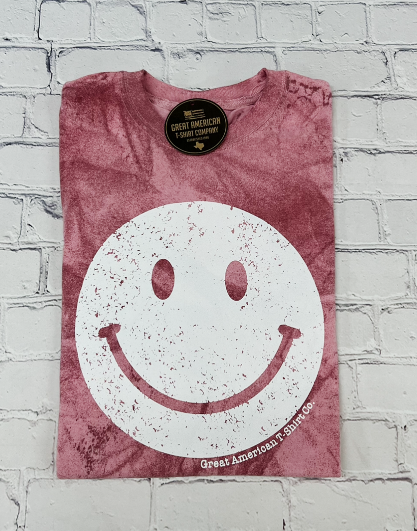 Smiley Face Colorblast Graphic Tee