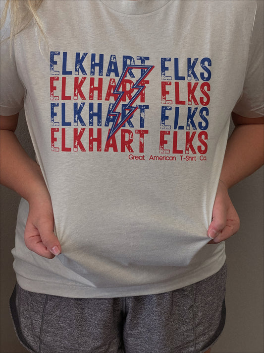 Elkhart Elks Lightning Bolt Spirit Graphic Tee